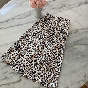 Aritzia Animal Print Slip Skirt